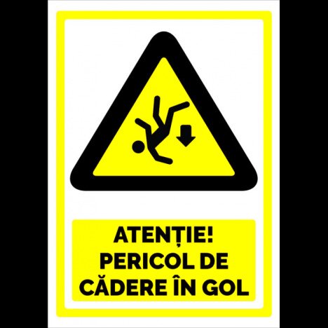 Indicator de securitate pentru pericol de cadere in gol